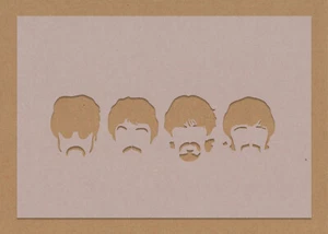 Cabezales de plantilla inspirados en los Beatles amarillo submarino años 60 shabby chic vintage - Imagen 1 de 1