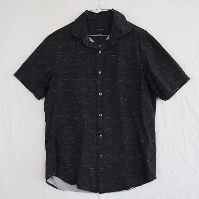 Bugatchi Shirt Mens Small OoohCotton Tech  8 Way Stretch Button Up Short Sleeve - Image 1 of 4