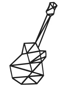 10 DXF cnc file g code gcode Guitar laser cut plasma polygonal geometric 7016 - Picture 1 of 24
