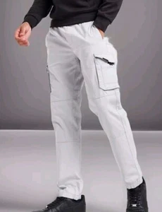 SONNETI Mens Cargo Trousers, Pants XXL Silver Grey Exclusive Release - Picture 1 of 7