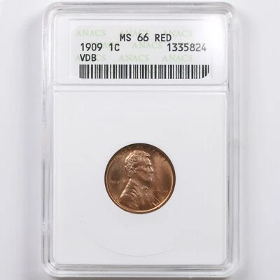 1909 Lincoln 1C ANACS Certified MS66 Red  - Image 1 of 4