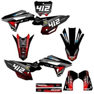 2022-2023 CRF 250 R SURGE Black Senge Graphics Kit Compatible with Honda - Picture 1 of 10