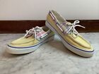 Sperry Top Sider Women’s Size 7.5 Yellow and Madras Canvas Boat Shoes
