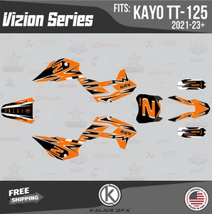 Graphics Kit for Kayo Pit Bike TT 125 TT 140 (2021+) Vizion - ORANGE-SHIFT - Bild 1 von 6