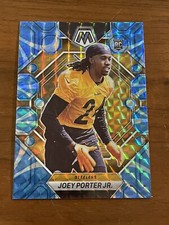 JOEY PORTER JR. 2023 Panini Mosaic Prizm  Blue Reactive Rookie Card Steelers