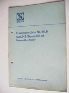 Ersatzteile - Liste Nr. 411.6 SACHS - Stamo SB 96 Rasen - Foto 1 di 1