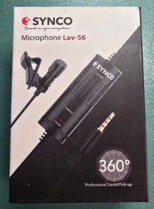 Synco Lav-S6E Omnidirectional Lavalier Microphone with 3.5mm Connector - Picture 1 of 4