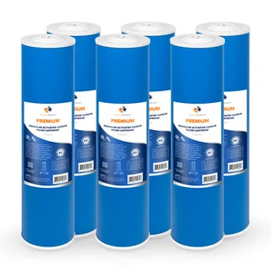 6PK Premium Aquaboon 5mic Big Blue GAC Carbon Water Filter Cartridge 20x4.5" - Picture 1 of 1