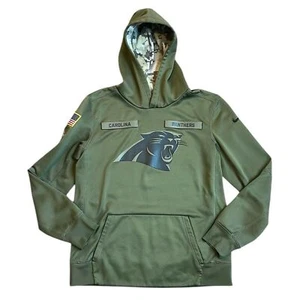 Nike Carolina Panthers Sweatshirt Women’s L NFL Salute To Service Hoodie Hooded - Picture 1 of 10