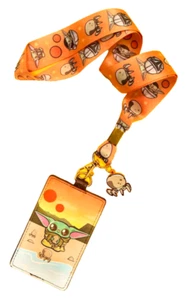 2024 Loungefly C2E2 Disney STAR WARS•MANDALORIAN Grogu Lanyard with Card Holder - Picture 1 of 7