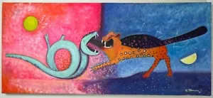 Rufino Tamayo (Handmade) Oil On Canvas Signed & Stamped Painting,Vtg Art - Picture 1 of 4