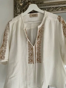 Mos Mosh Bluse Beige MUSElin Gr.M - Bild 1 von 2