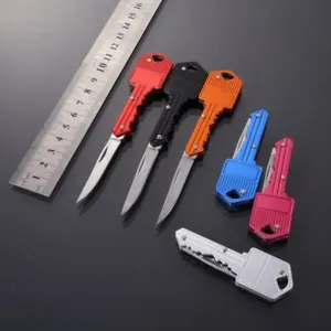 Folding Cutter Mini Key Blade Letter Camp Outdoor Keyring Keychain DIY Hand Tool