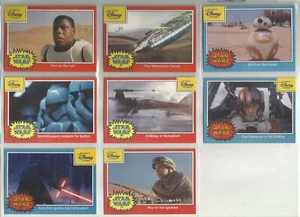 2016 Star Wars: The Force Awakens (Topps) DISNEY STORE Full Set of 8 Promo Cards - Picture 1 of 2