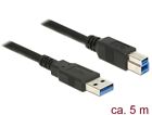 3x USB Kabel Delock USB3.0 A -> B St/St 5.00m schwarz