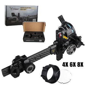TX9610 Bow Sight 4X 6X 8X Compound Bow Micro Adjustable Bow Hunting Archery - Picture 1 of 19