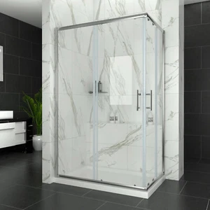Sliding Shower Screen Square Corner Enclosure 760/800/860/900/1000/1100/1200mm - Picture 1 of 41