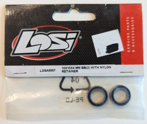 Rodamientos de bolas LOSA6957 Losi 10x15x4 mm con retenedor de nylon (2) A-6957 - Imagen 1 de 2