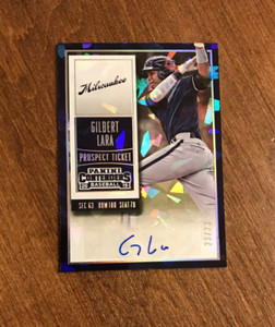 Gilbert Lara 2015 Contenders Draft Ticket Cracked Ice Auto #20 Orioles /23