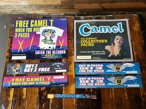 RARE lot of 7 Camel Store Display Sign Advertising Cardboard Cigarette Tobacco  - Picture 1 of 12
