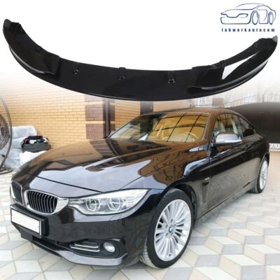 Glossy Black Front Bumper Splitter Lip Kit For 2014-2020 BMW F32 F33 F36 - Image 1 of 4