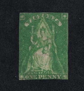 1856 Victoria, Australien One Penny Green Briefmarke, Scott #29 -- ungebraucht?? - Bild 1 von 1