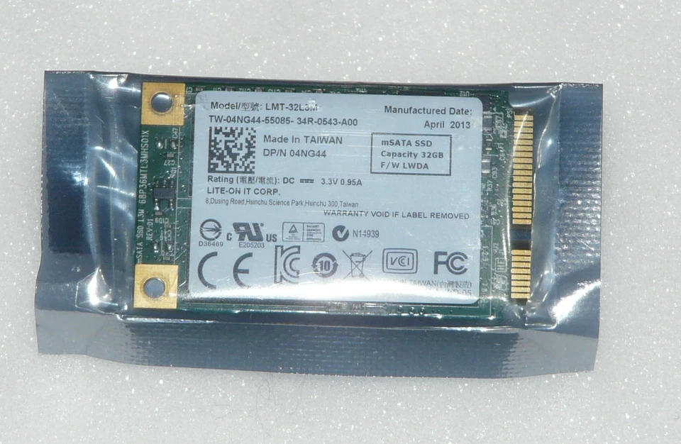 Neu DELL INSPIRON 14Z 5423 32GB Msata Mini-Pcie-Ssd 6.0Gb/S 4NG44 04NG44 - Bild 1 von 1