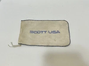 Vintage Scott USA Bag Drawstring Cloth Case For Goggles Glasses White - Picture 1 of 7