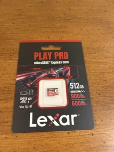 Lexar 512GB PLAY PRO microSDXC Express Card LMSXPS0512G SWITCH 2 | SHIPS TODAY✈️ - Picture 1 of 3