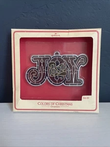 Ornamento Hallmark Joy vintage 1980 nuovo in scatola colori di Natale - Foto 1 di 5