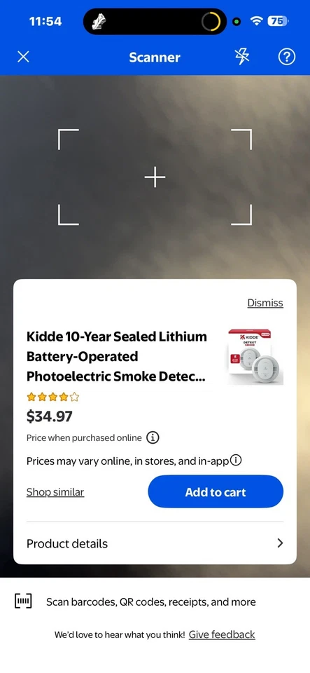 Kidde 20SD10 Smoke Detector Alarm 10-Year Battery-Powered