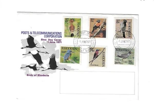 RHODESIA 1971 FDC "Birds of Rhodesia" - with insert - Picture 1 of 2