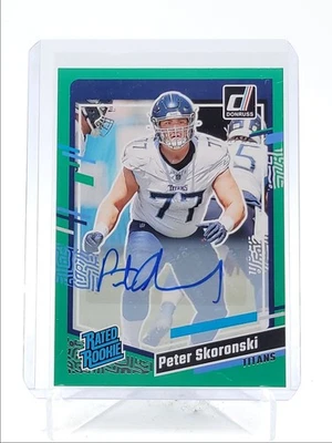 PETER SKORONSKI 2023 DONRUSS RATED ROOKIE AUTOGRAPH GREEN RC AUTO Q3713 - Image 1 of 2