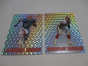 ANDRE REED & THURMAN THOMAS 1993 PACIFIC PRISM CARD LOT (2) BUFFALO BILLS HOF - Bild 1 von 1