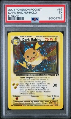 2001 POKEMON ITALIAN ROCKET #83 DARK RAICHU-HOLO PSA 5 - Image 1 of 2