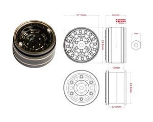 UDIRC Metallradnabe Version A UCX24-P088A - Bild 1 von 1