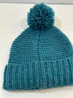 L.L. Sombrero de pompón de mezcla de lana azul verdoso Bean Foto 1 de 4