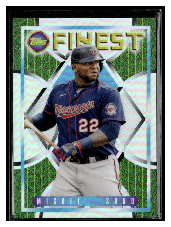 2022 Topps Finest Flashbacks #134 Miguel Sano Refractor Twins - Image 1 of 2
