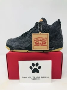 Nike Air Jordan 4 Retro x Levi’s Denim Black AQ9103-001 Size 5.5Y Women’s 7 - Picture 1 of 7