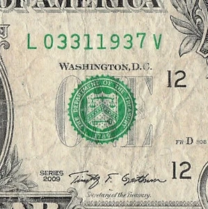 MARCH 31 1937 Birthday Fancy Serial Number Date Note One Dollar Bill 03 31 1937 - Picture 1 of 11