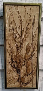 Irene Wisnewski Signed Mixed Media Fall Harvest Botanical Wall Art Rocky Neck - Picture 1 of 13
