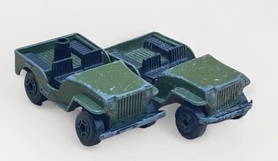 Matchbox Jeep CJ6 Superrápido Lesney Años 70 Militar x2 Paquete - Bóveda Encuentra Regalo Foto 1 de 4
