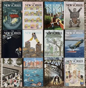 The NEW YORKER Magazine 2014 Bundle x 12 Fiction Satire Iconic Cover Artwork - Picture 1 of 14