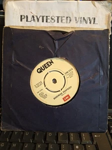 QUEEN BOHEMIAN RHAPSODY RARER YELLOW LABEL 8OS PRESS EMI G+ VINYL 45 7" SINGLE - Picture 1 of 4