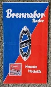Prospekt Brennabor Oldtimer Fahrräder Motorfahrrad 1932 - Bild 1 von 4