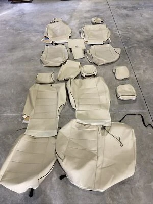 Fundas de asiento de vinilo crema Toyota 4Runner 2 filas 2011-2023 LEER Foto 1 de 4