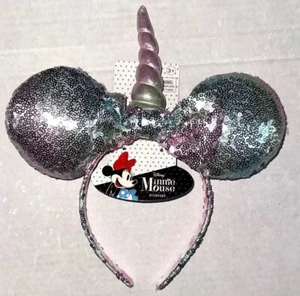 DISNEY headband with multicolor glitter UNICORN MINNIE MOUSE motif size 3+ yrs - Picture 1 of 1
