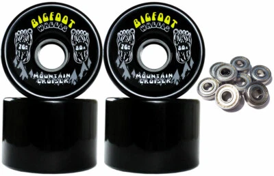 Ruedas Longboard BIGFOOT 76mm CRUISER Negro + Abec 9 Foto 1 de 4