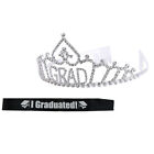 Graduation Headdress Prom Headpiece Party Decorative Sash Miss Crown Belt