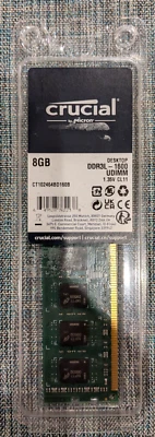 Crucial RAM 8GB DDR3 1600 MHz CL11 Desktop Memory CT102464BD160B - Image 1 of 2